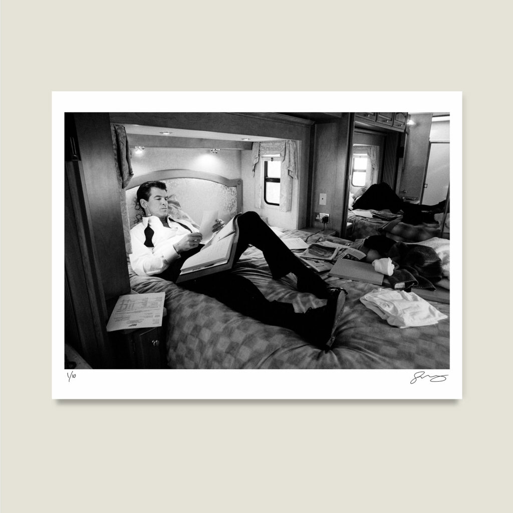 pierce brosnan, 007, gwp, greg williams photography, james bond, on set, photographic prints, box sets, eon